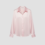 Satin Blouse | Timeless Elegant Style, Fluid Drape Button-Front Top Womens