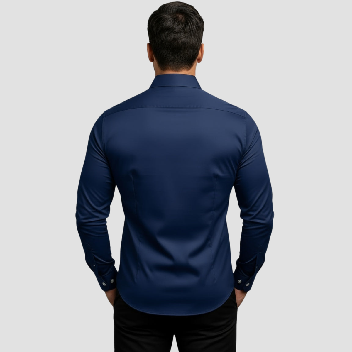 Men’s Stretch Shirt | Slim Fit Contemporary Elegance, Breathable Design