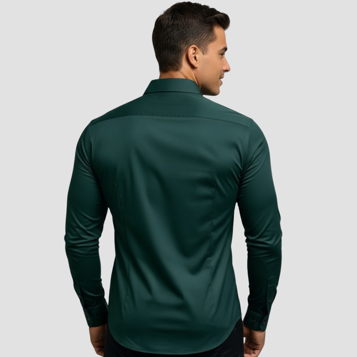 Men’s Stretch Shirt | Slim Fit Contemporary Elegance, Breathable Design