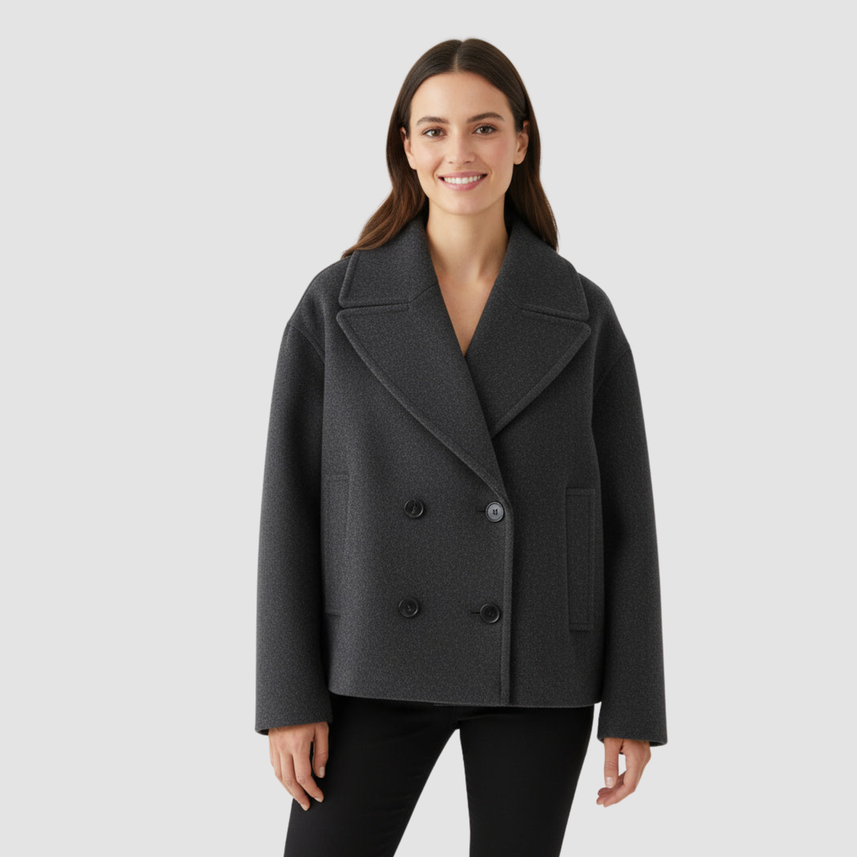 Tailored Coat With Wide Lapels | Classic Elegance, Double-Breasted Winter