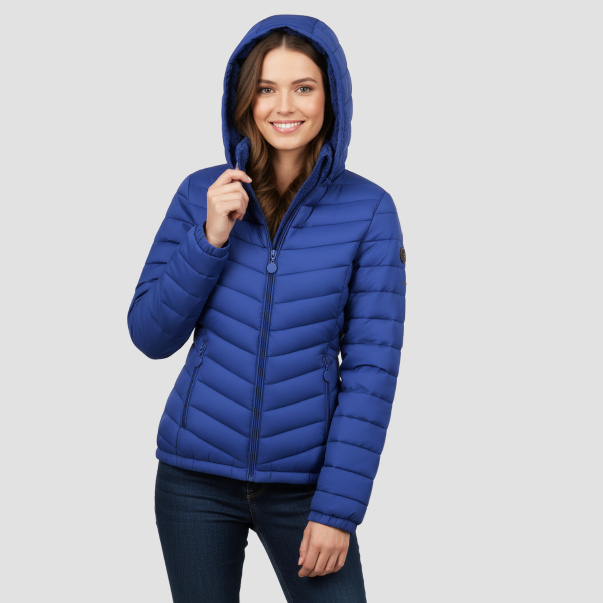Women’s Lightweight Winter Jacket | Warm Modern Fit, Hooded Quilted Coat