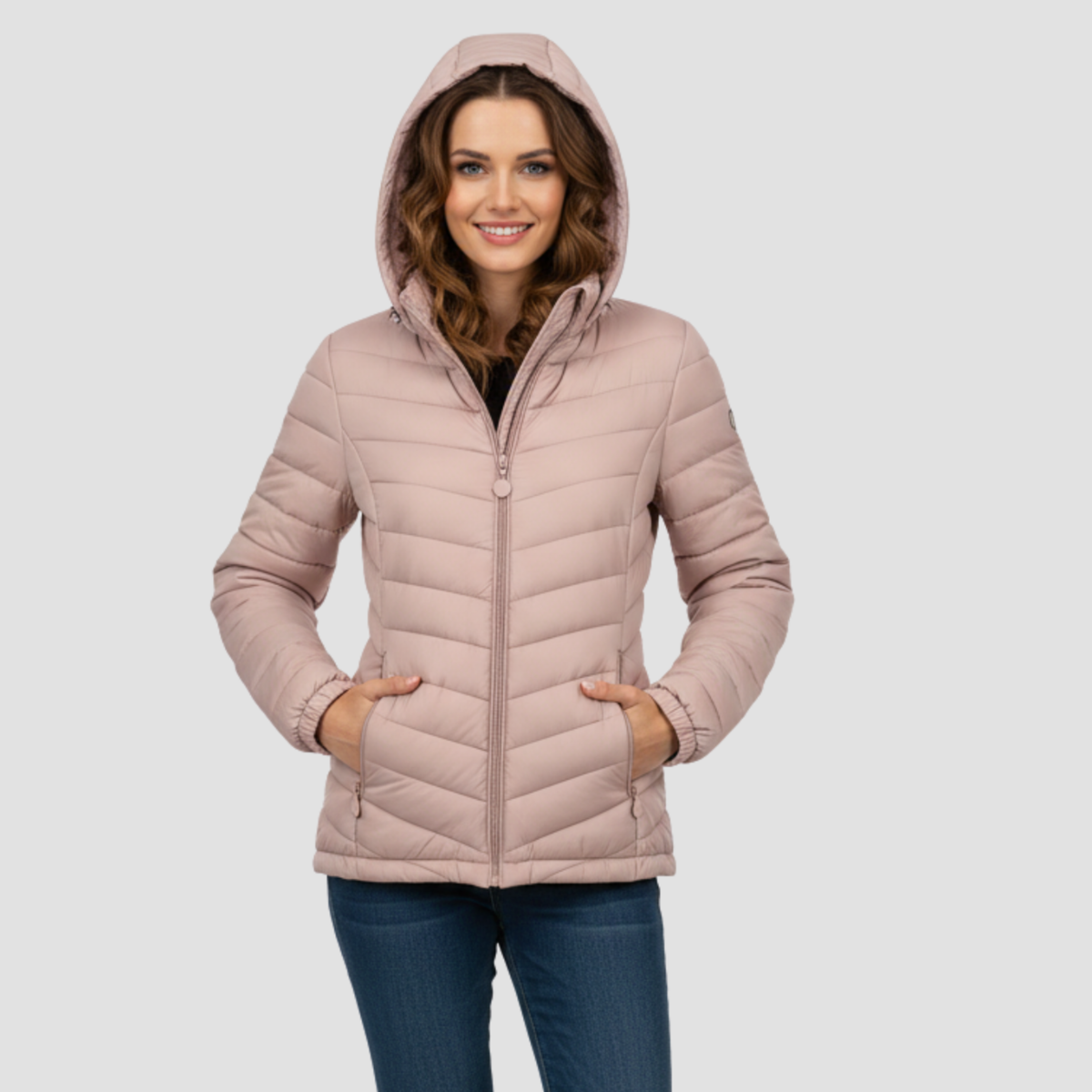 Women’s Lightweight Winter Jacket | Warm Modern Fit, Hooded Quilted Coat