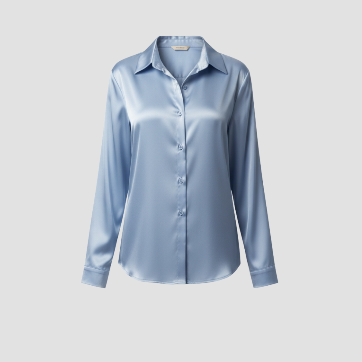 Satin Blouse | Timeless Elegant Style, Fluid Drape Button-Front Top Womens