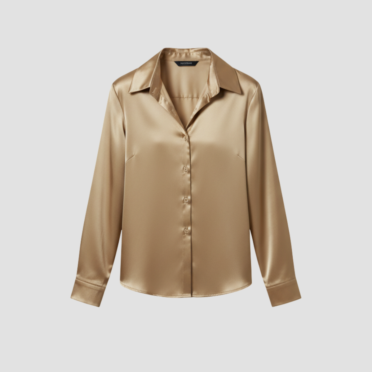 Satin Blouse | Timeless Elegant Style, Fluid Drape Button-Front Top Womens