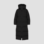 Long Quilted Coat | Warm Elegant Winter Outerwear, Hooded Zip Design