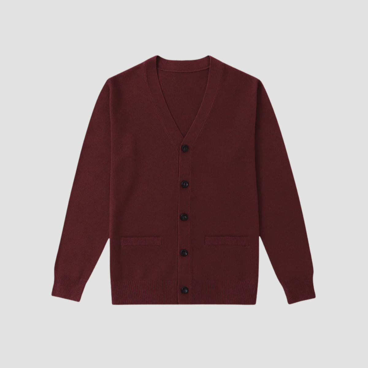 Button-Front V-Neck Knit Cardigan | Versatile Everyday Men's Style Knitwear