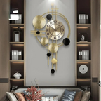 Large Decorative Wall Clock – Modern Metal Design, Silent Movement