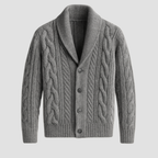 Knit Cardigan | Cable Knit Shawl Collar, Warm Stylish Layer