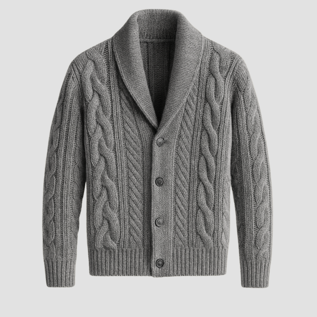 Knit Cardigan | Cable Knit Shawl Collar, Warm Stylish Layer