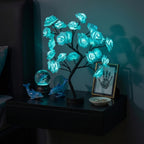 Rose Blossom Table Lamp – Small Light-Up Flower Tree for Shelf or Bedside
