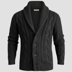 Knit Cardigan | Cable Knit Shawl Collar, Warm Stylish Layer