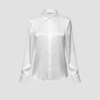 Satin Blouse | Timeless Elegant Style, Fluid Drape Button-Front Top Womens