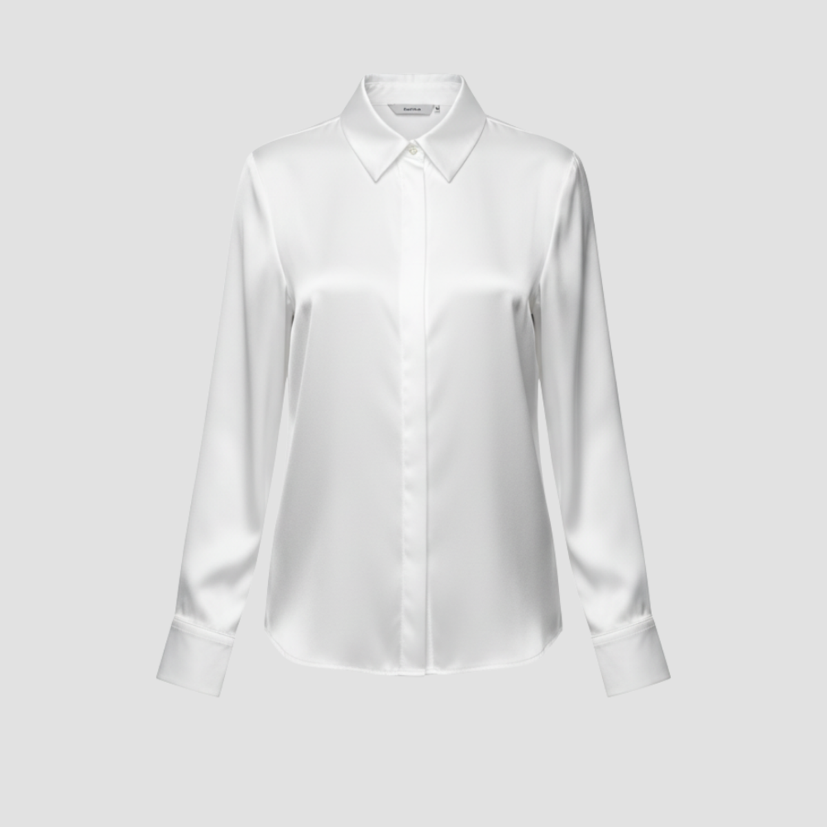 Satin Blouse | Timeless Elegant Style, Fluid Drape Button-Front Top Womens