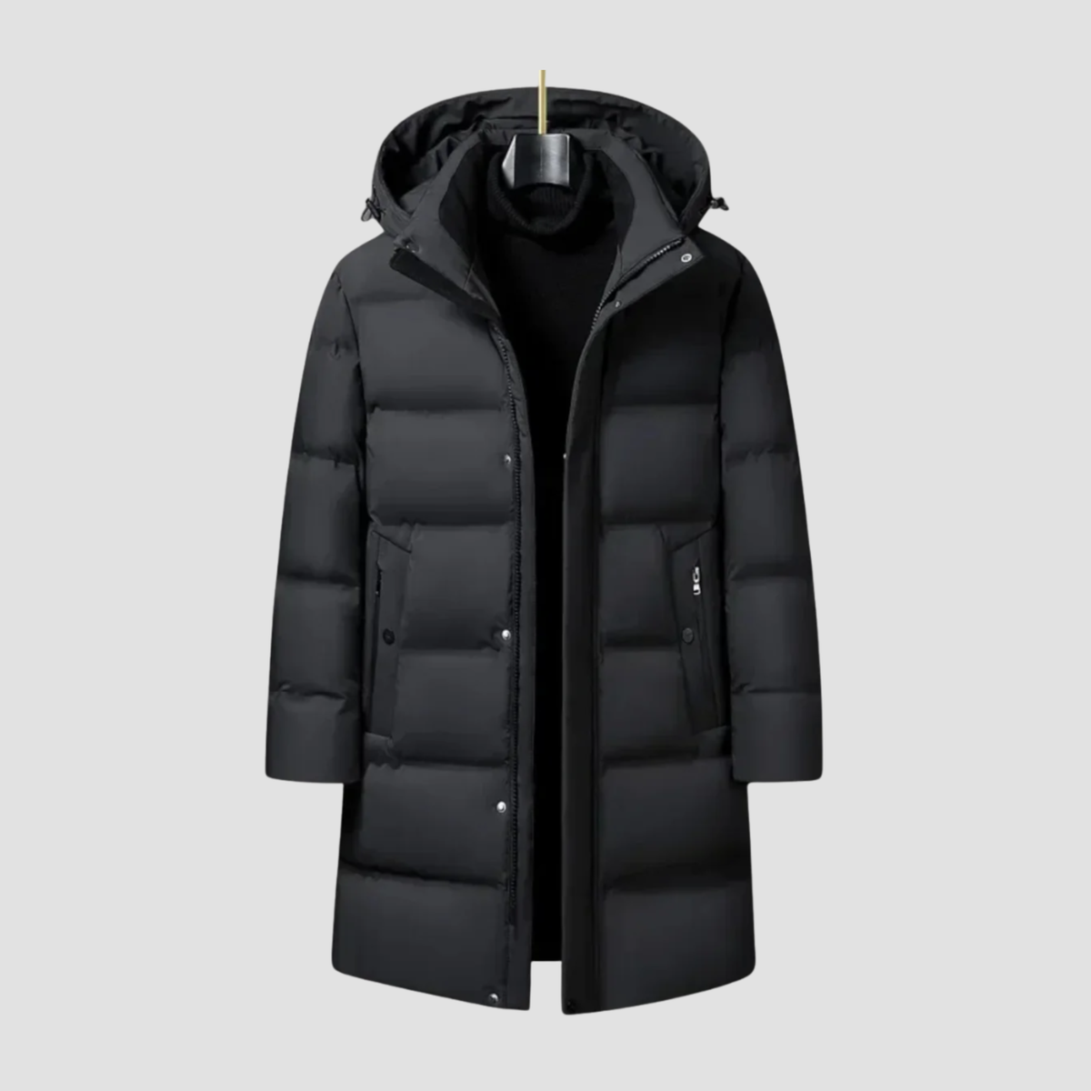 Men’s Puffer Coat | Winter Protection, Structured Design Hooded Parka