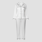 Satin Long Pajama Set | Soft Elegant Sleepwear, Button-Front Style Relaxed!
