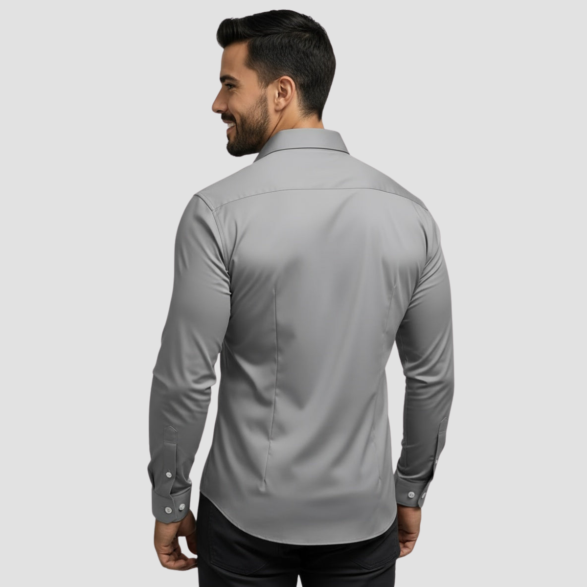 Men’s Stretch Shirt | Slim Fit Contemporary Elegance, Breathable Design