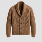 Knit Cardigan | Cable Knit Shawl Collar, Warm Stylish Layer