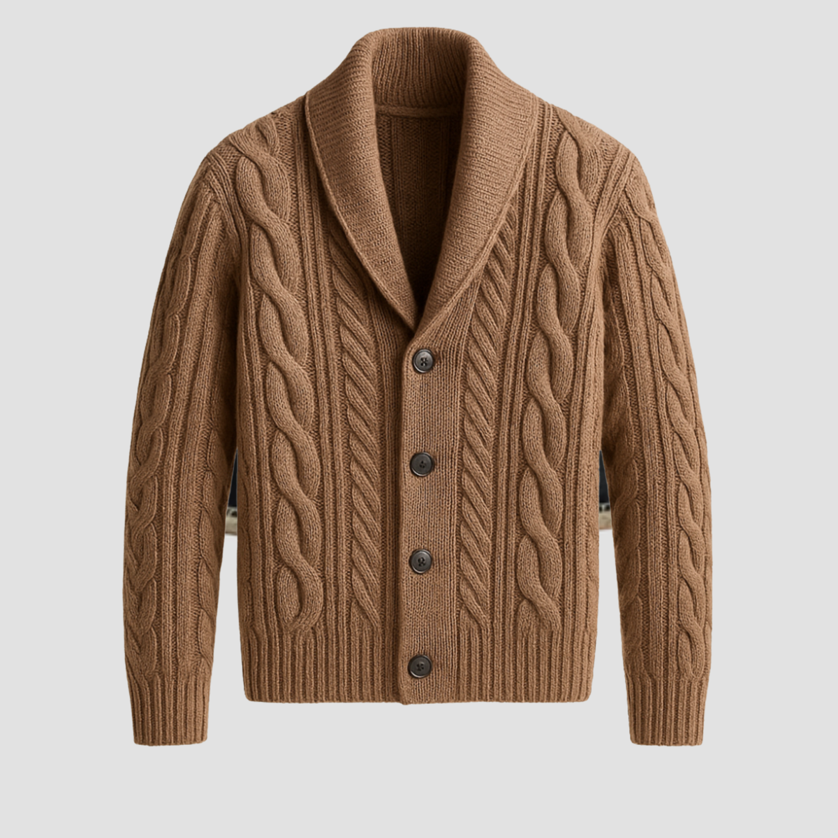 Knit Cardigan | Cable Knit Shawl Collar, Warm Stylish Layer