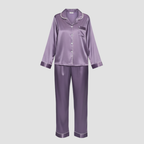 Satin Long Pajama Set | Soft Elegant Sleepwear, Button-Front Style Relaxed!