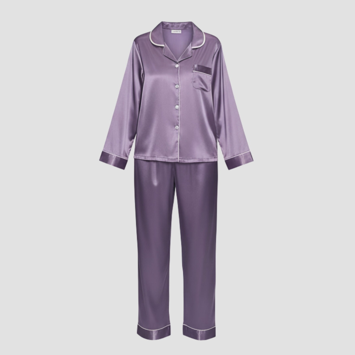 Satin Long Pajama Set | Soft Elegant Sleepwear, Button-Front Style Relaxed!