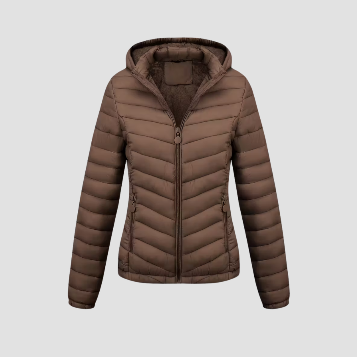 Women’s Lightweight Winter Jacket | Warm Modern Fit, Hooded Quilted Coat