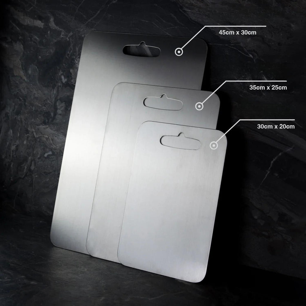 Titanium Cutting Board – Non-Porous Metal Chopping Board in Multiple Sizes