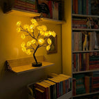 Rose Blossom Table Lamp – Small Light-Up Flower Tree for Shelf or Bedside