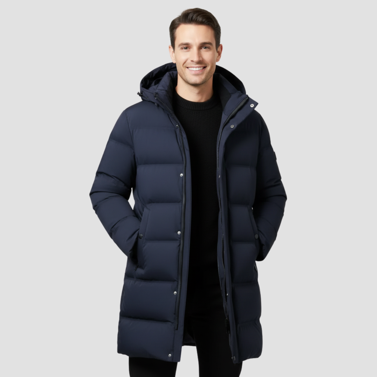Men’s Puffer Coat | Winter Protection, Structured Design Hooded Parka