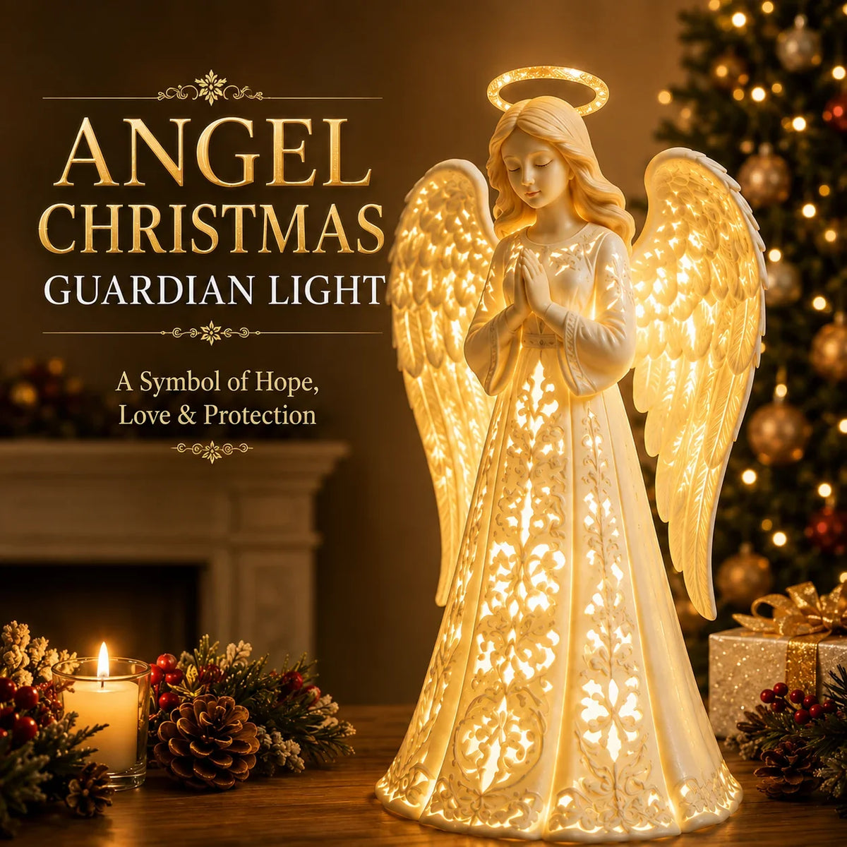✨ Angel Christmas Guardian Light – A Symbol of Hope, Love & Protection 0
