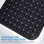 Long suction bath mat