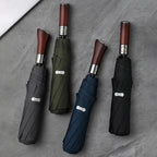 Wooden handle umbrella