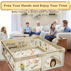 Padded baby play yard