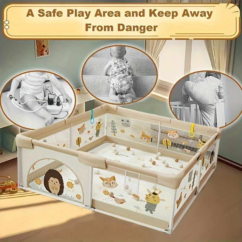 Padded baby play yard