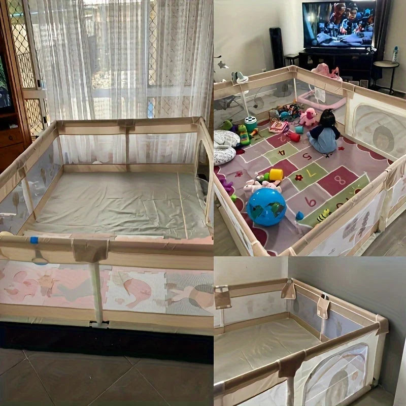 Padded baby play yard
