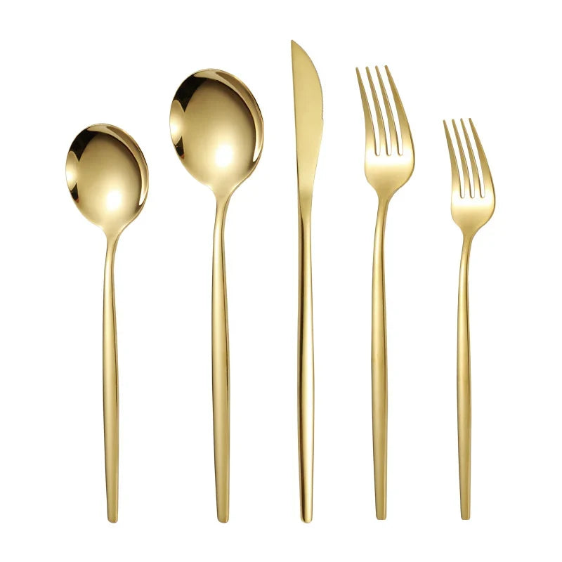 Matte flatware with titanium coating