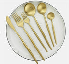 Matte flatware with titanium coating