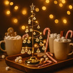 Christmas Table Lamp – Spiral Tree Design With Crystal-Look Ornaments