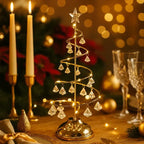 Christmas Table Lamp – Spiral Tree Design With Crystal-Look Ornaments