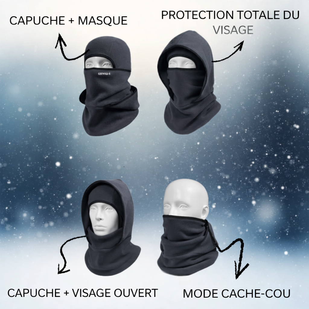 Thermal 3-in-1 Balaclava | Windproof Plush Face Mask for Cold Weather