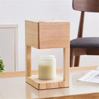Candle Warmer Lamp with Wooden Base, Warm Ambient Light for Cozy Atmosphere 3