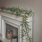 Faux Olive Stem with Lights – Mediterranean Greenery with a Soft Built-In Glow