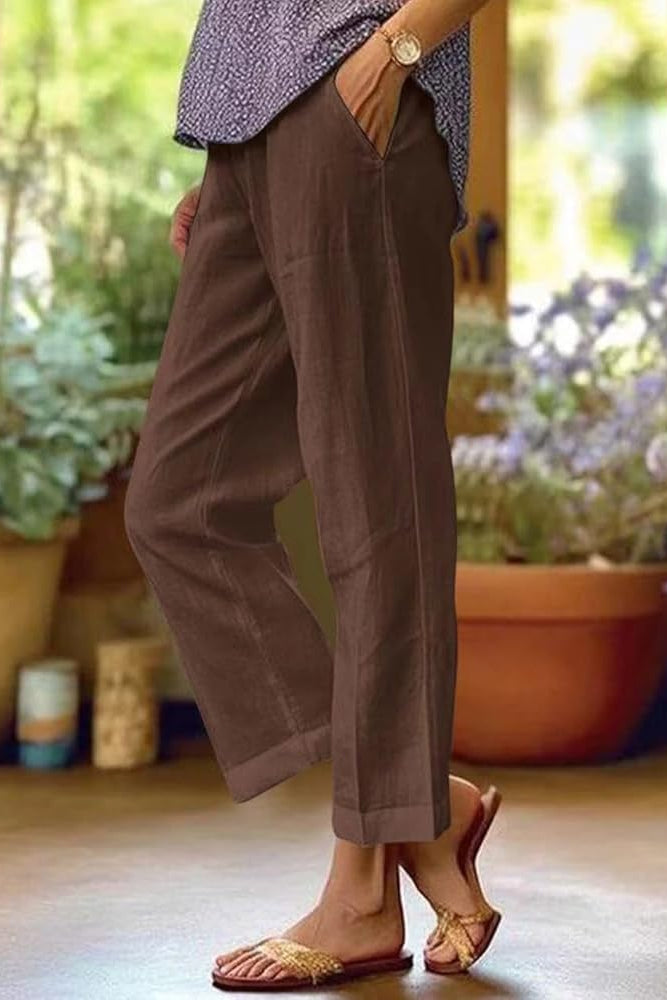 Elise | Airy Weave Pants Women Summer Relaxed Casual 1