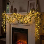 Faux Olive Stem with Lights – Mediterranean Greenery with a Soft Built-In Glow