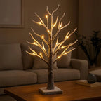 Winter Tree Light – Snowy Branches with a Warm Glow for Mantel or Bedside