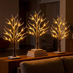 Winter Tree Light – Snowy Branches with a Warm Glow for Mantel or Bedside