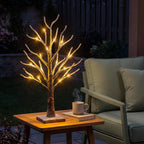 Winter Tree Light – Snowy Branches with a Warm Glow for Mantel or Bedside