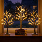 Winter Tree Light – Snowy Branches with a Warm Glow for Mantel or Bedside