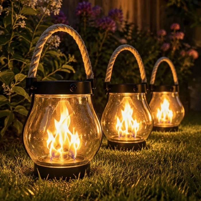 Hanging Solar Lantern – Candle-Look Light That Charges in the Sun