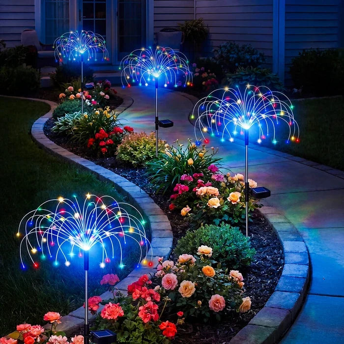 Solar Firework Lights – Multicolor Garden Stakes That Glow All Night