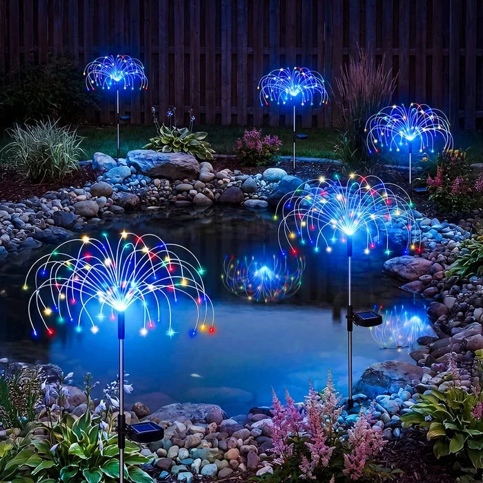 Solar Firework Lights – Multicolor Garden Stakes That Glow All Night